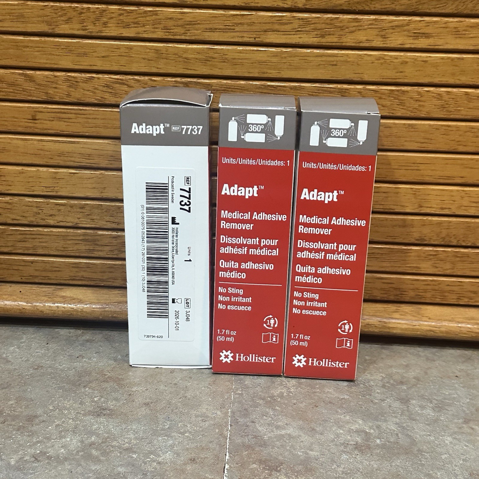 3x Hollister 7737 Adapt Medical Adhesive Remover Spray, 1.7 oz. EXP 10/26