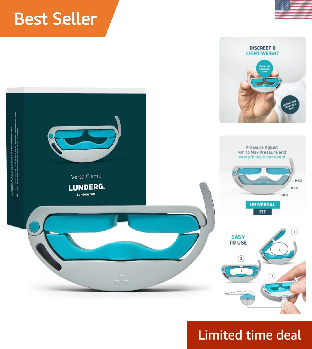 Discreet Male Incontinence Clamp with Dorsal Gap for Ultimate Comfort & Support