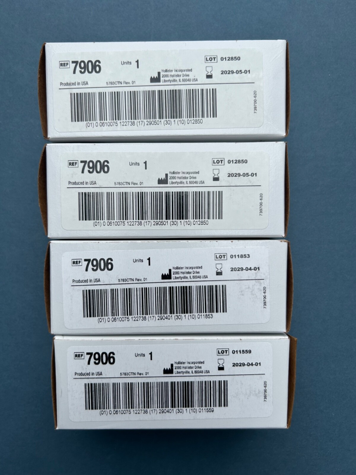 4 Boxes Hollister 7906 1oz Bottles Adapt Ostomy Stoma Powder Exp 2029