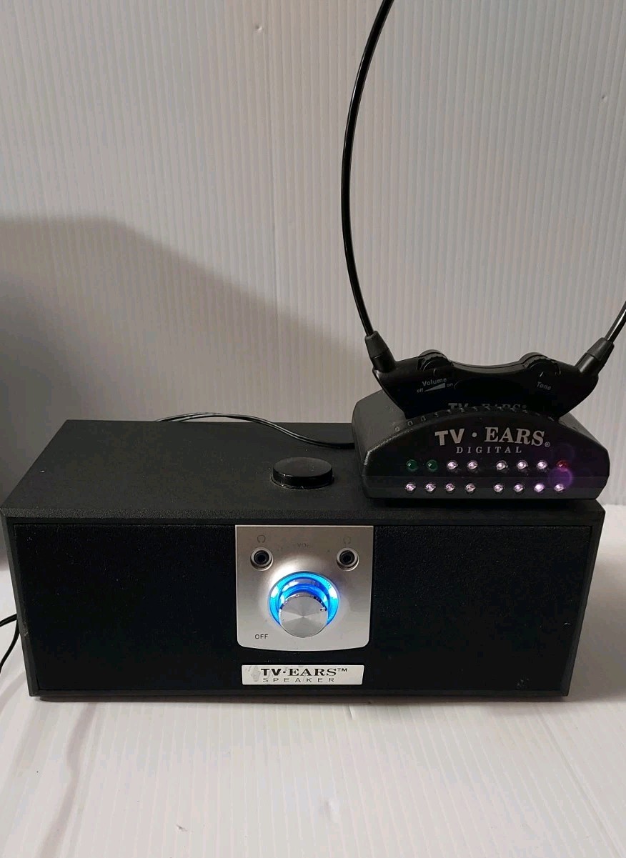 TV Ears Digital 11741 Wireless Headset System w/ Transmitter & Speaker Tested
