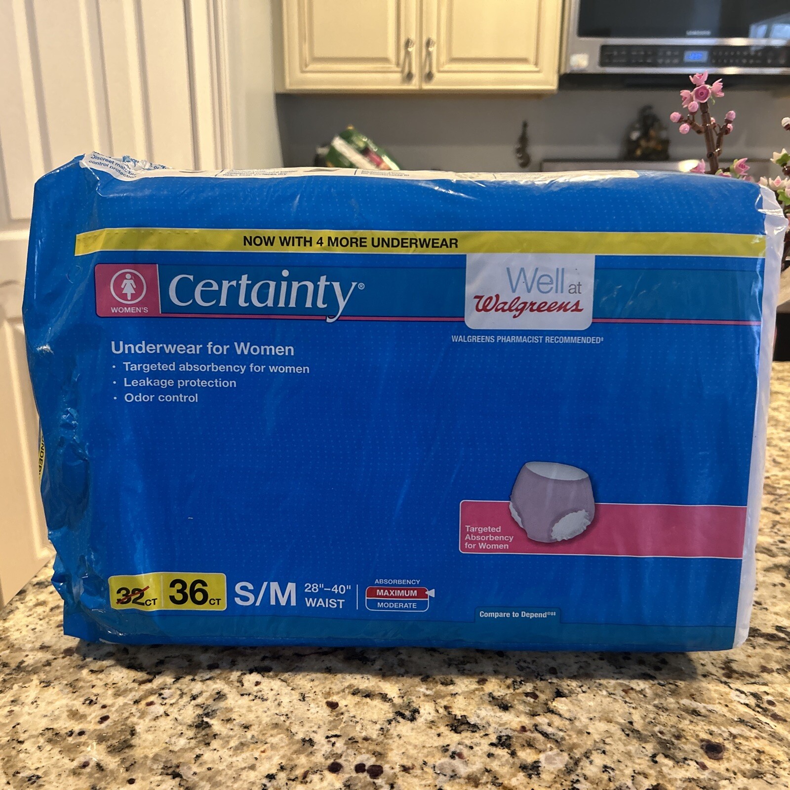 Walgreens Certainty Women’s Underwear, Maximum Absorbency, S/M 36 Count