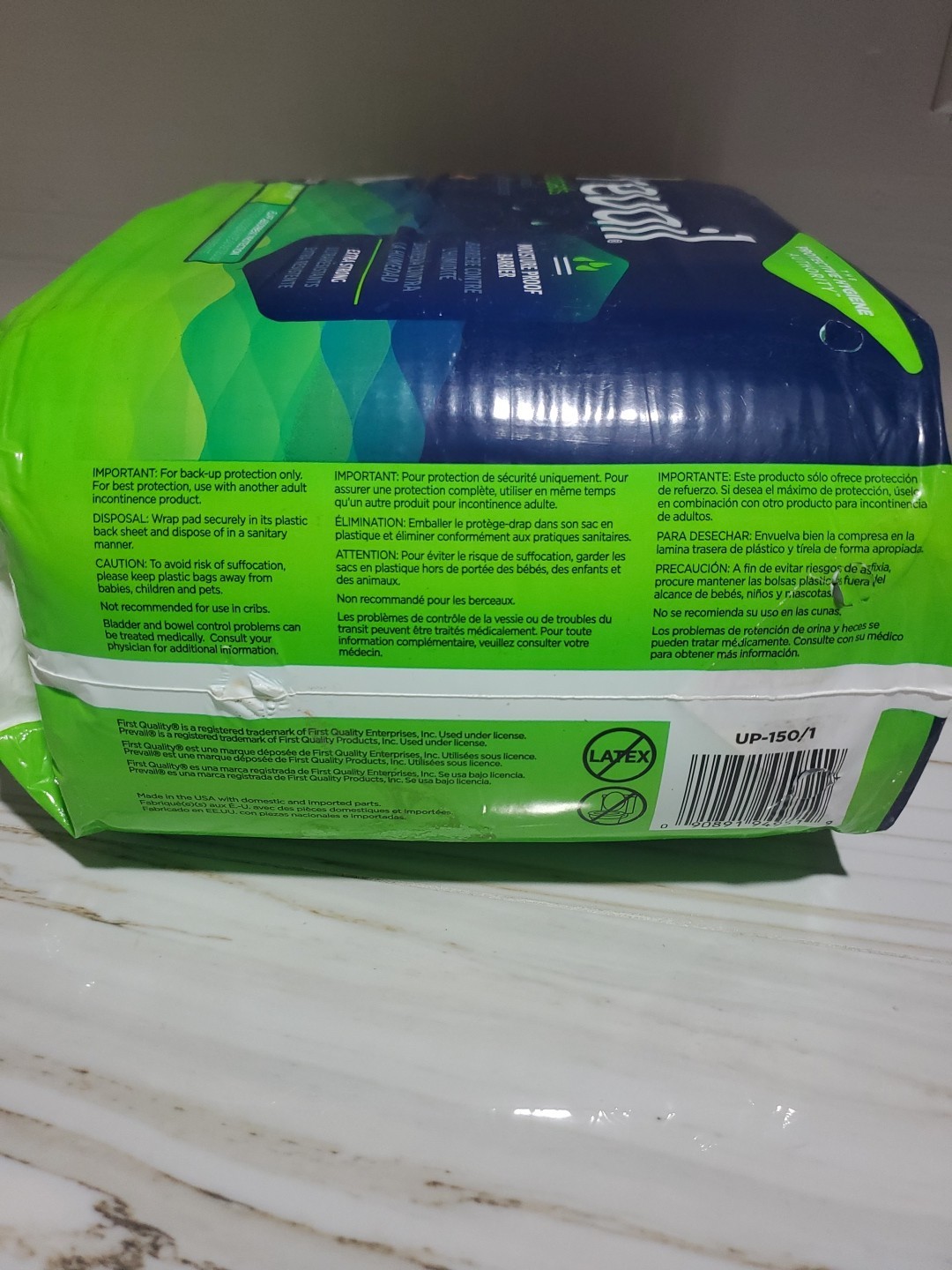 Prevail Total Care Disposable Underpads (23X36″) 25 pads Large Extra Strong –
