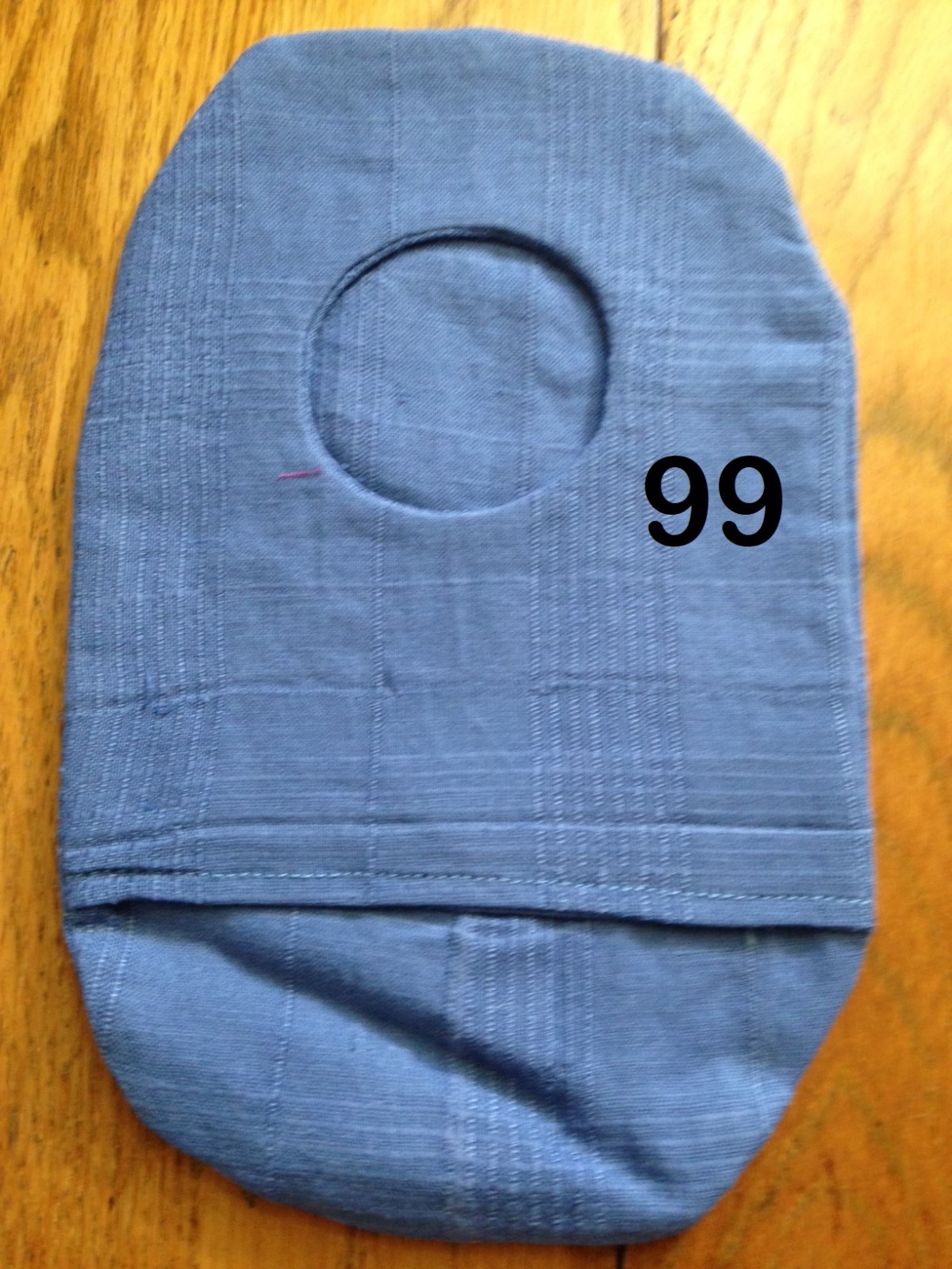 Ostomy pouch covers Blue woven 2 1/2″ opening Please measure before buying