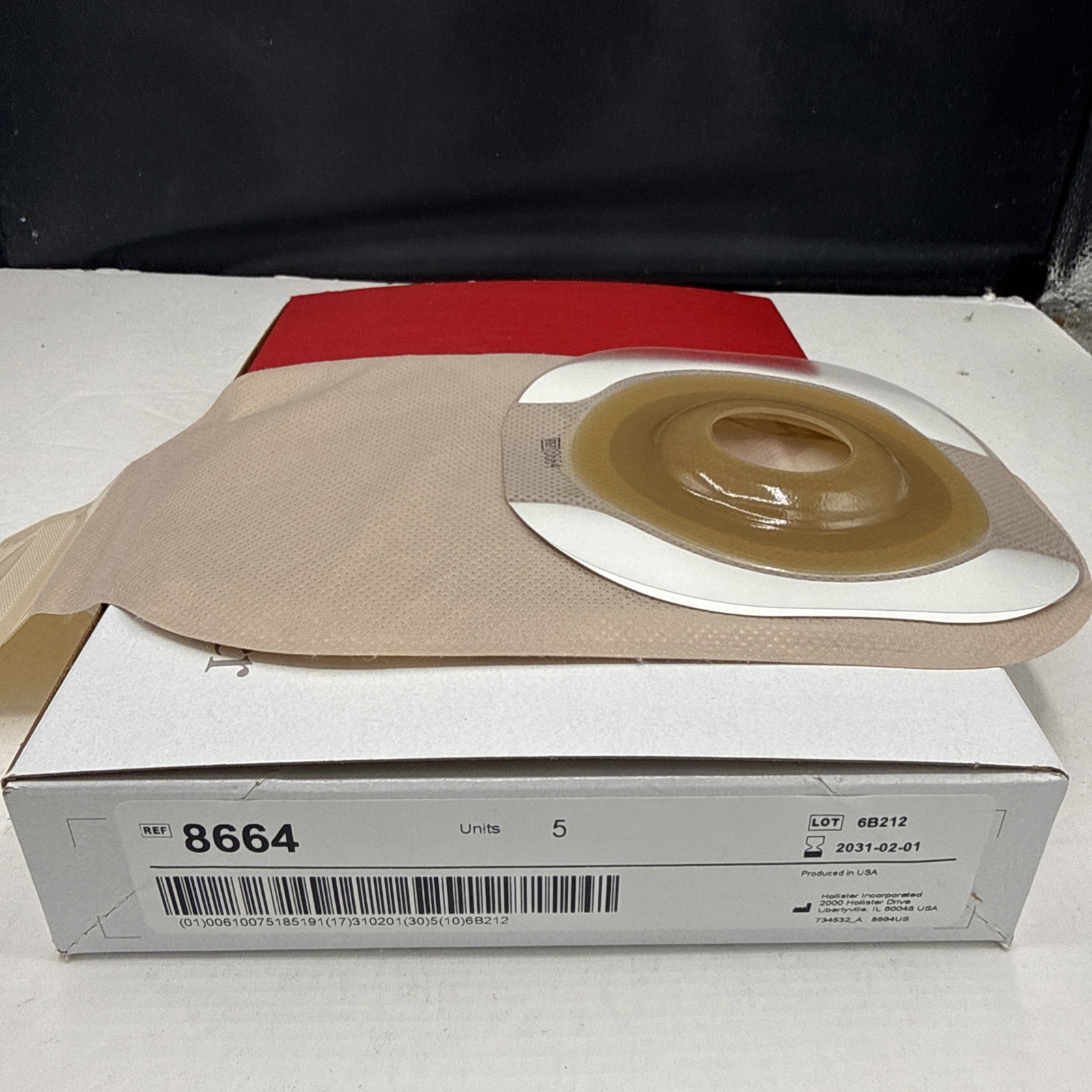 5 Hollister 8664 1-Piece Drainable Ostomy Pouch Soft Convex 1-1/4″ FRESH 2027-31