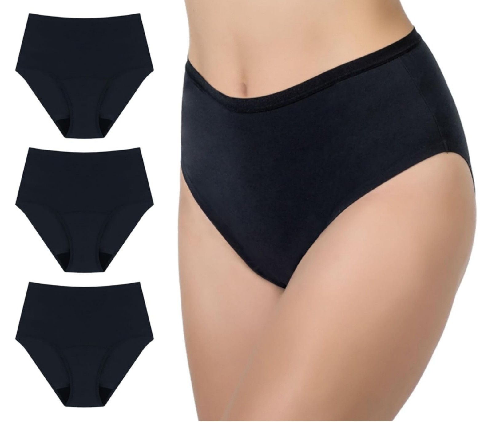 3pk Small Women Washable Absorbency Urine Incontinence Underwear Leak Proof