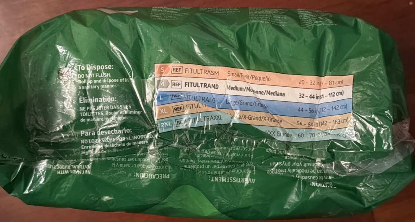 FitRight Extra Adult Diapers OptIFit Briefs Medium 20 Count (Ships Discretely)