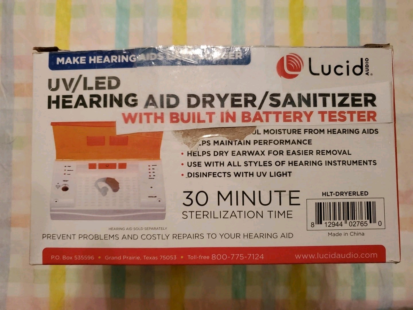 Lucid UV/LED Hearing Aid Heated Dryer~UV/LED 275nm Sanitizer~LED Battery Tester