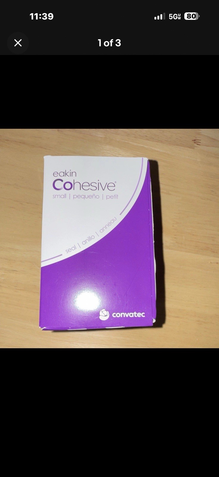 eakin Cohesive Ostomy Barrier Ring Seal Small MPN 0935/D3685 Exp 2025-09-01.
