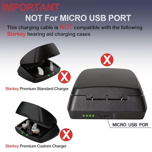 【2-Pack】USB-C Charging Cable Fit for Starkey StarLink Premium Charger 2.0
