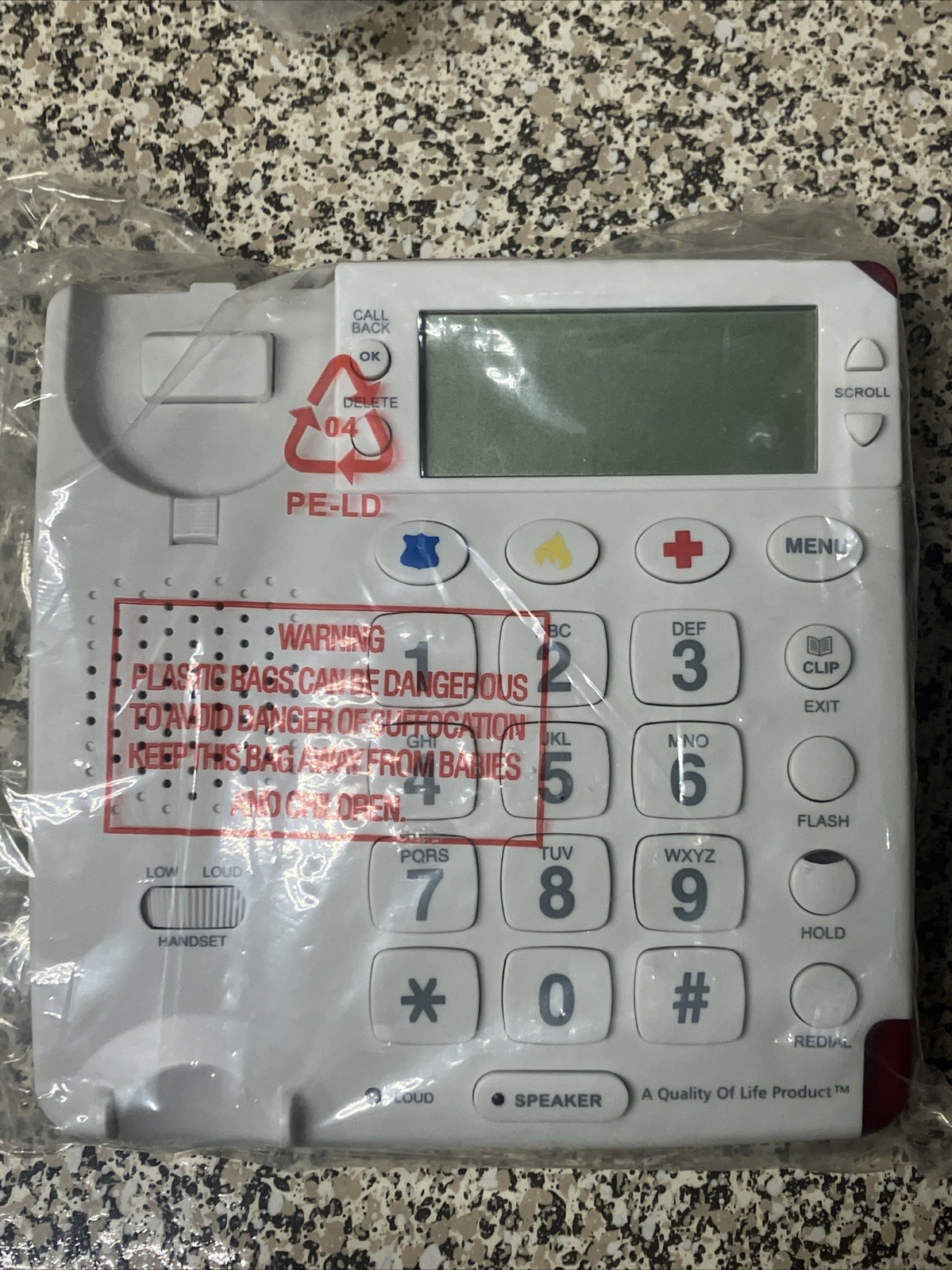Telemergency 210 Emergency Help Landline Telephone With Remote