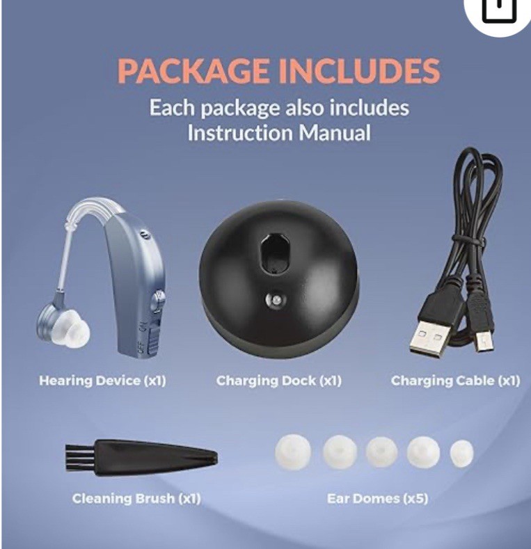 MEDCA Rechargeable Digital Hearing Aid Sound Amplifier, Hearing Enhancement Pair