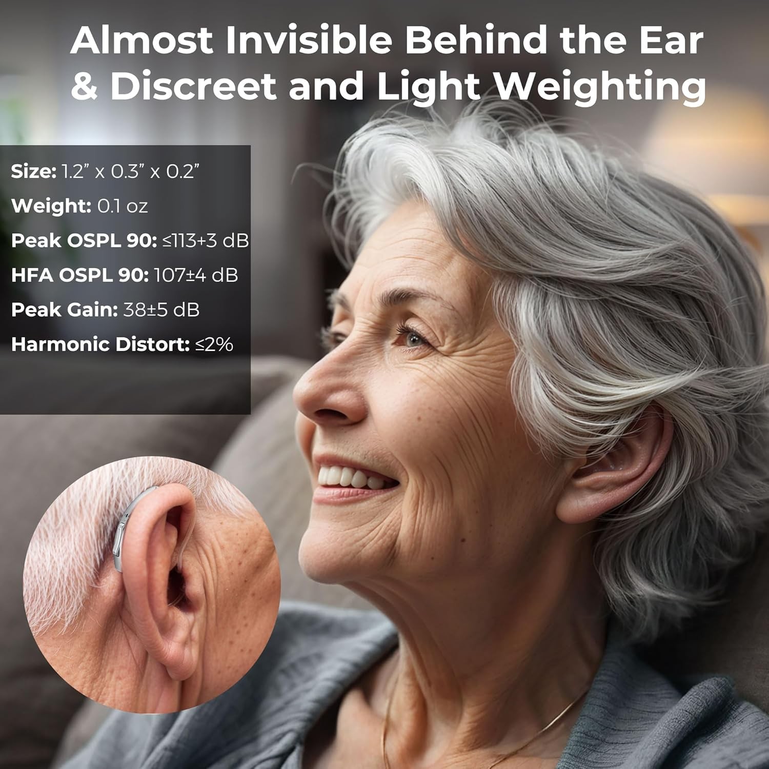 Vivtone Lucid508 Hearing Aids Rechargeable Seniors