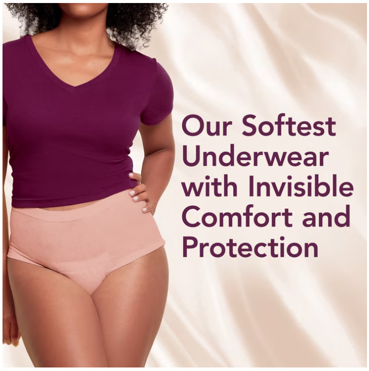 Depend Silhouette Incontinence & Postpartum Bladder Leak Underwear, L, 52 Count