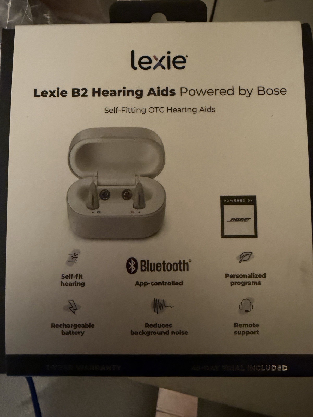 Lexie B2 RIC Hearing Aids Bluetooth App-Controlled Rechargeable w/ Case