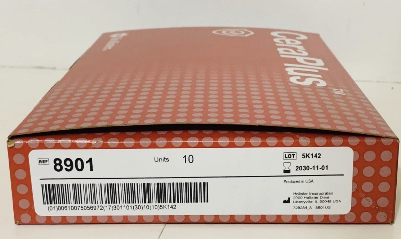 10 Hollister 8901 Ostomy Pouch Cut to Fit with Filter 2-1/2″ NEW