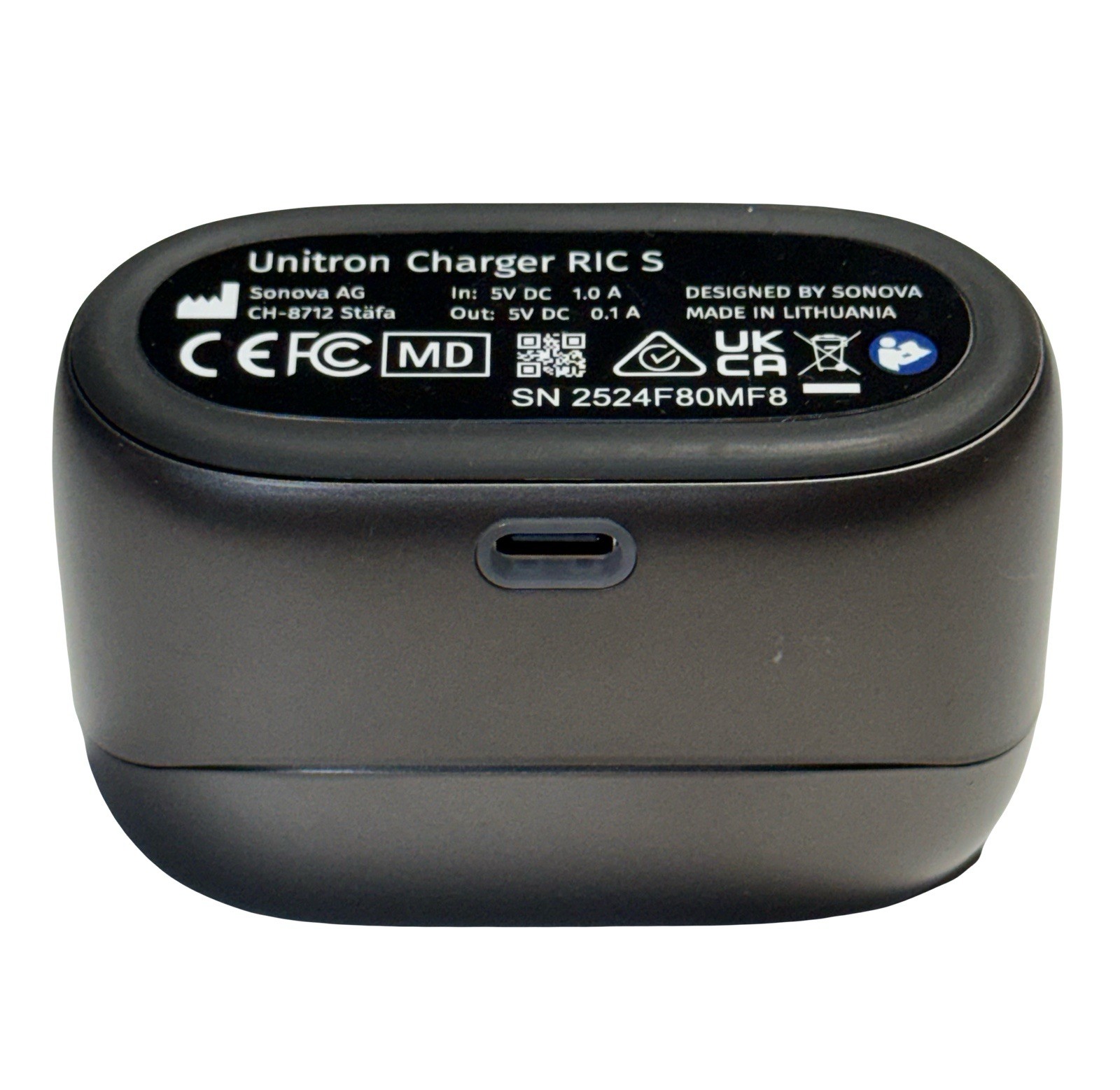 Unitron Charger RIC S Hearing Aid Charging Case USB-C OEM 075-5888-10 USA