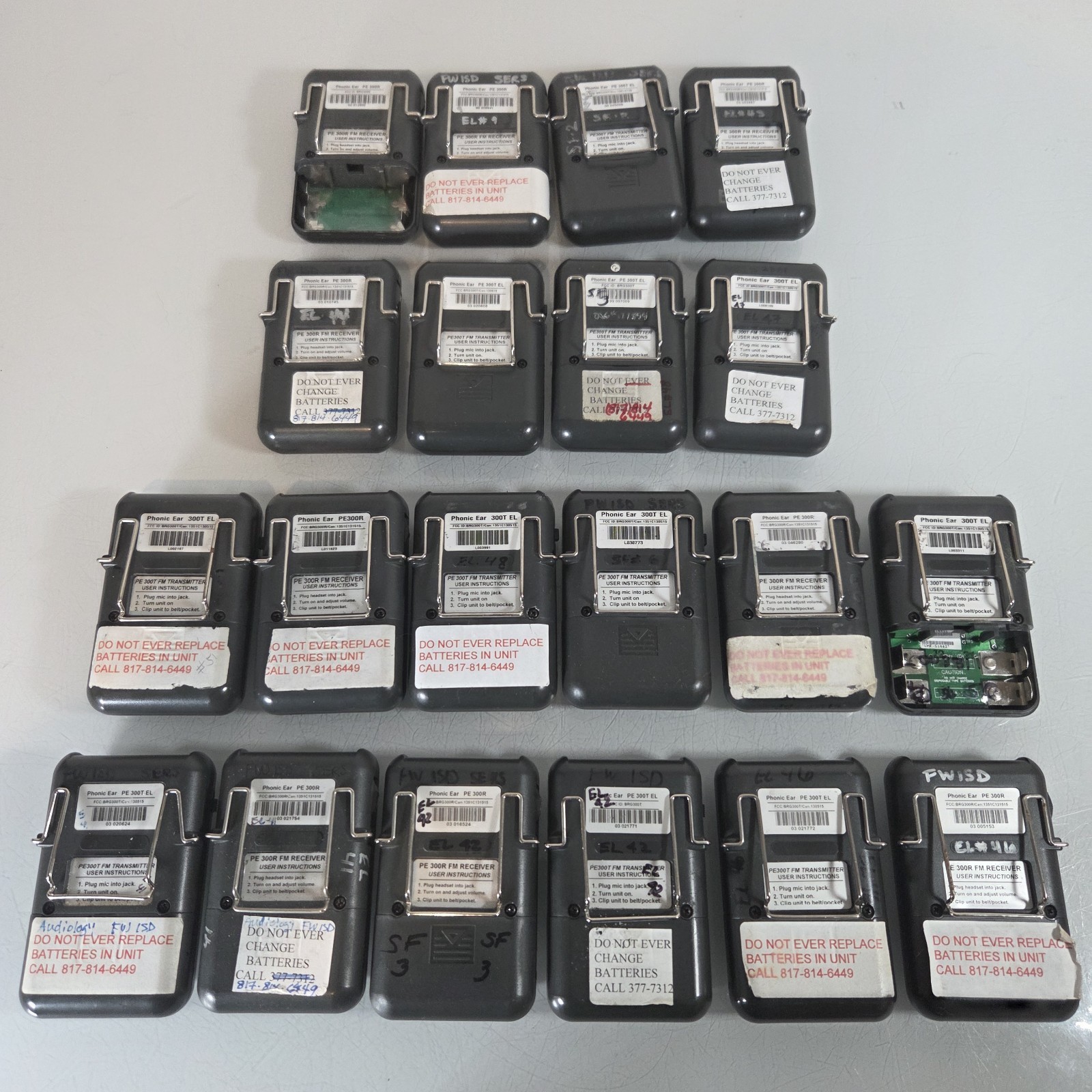 Lot 20 Phonic Ear Easy Listener PE 300R/300T FM Transmitter Receiver – UNTESTED