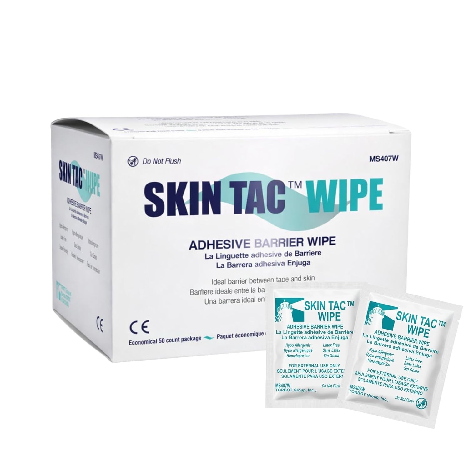 Skin Tac Hypoallergenic Wipes – 50 Count for Effective Ostomy Preparation