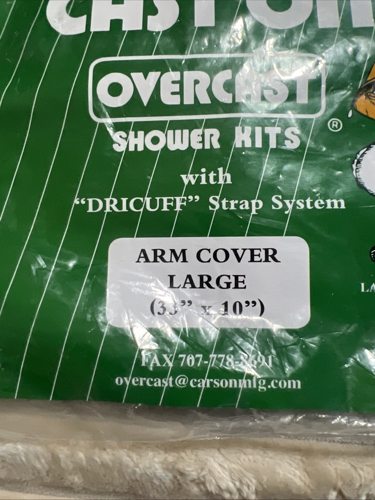 Vintage Shower with a Cast On Overcast Shower Kit DriCuff ARM Cover Sz Large New