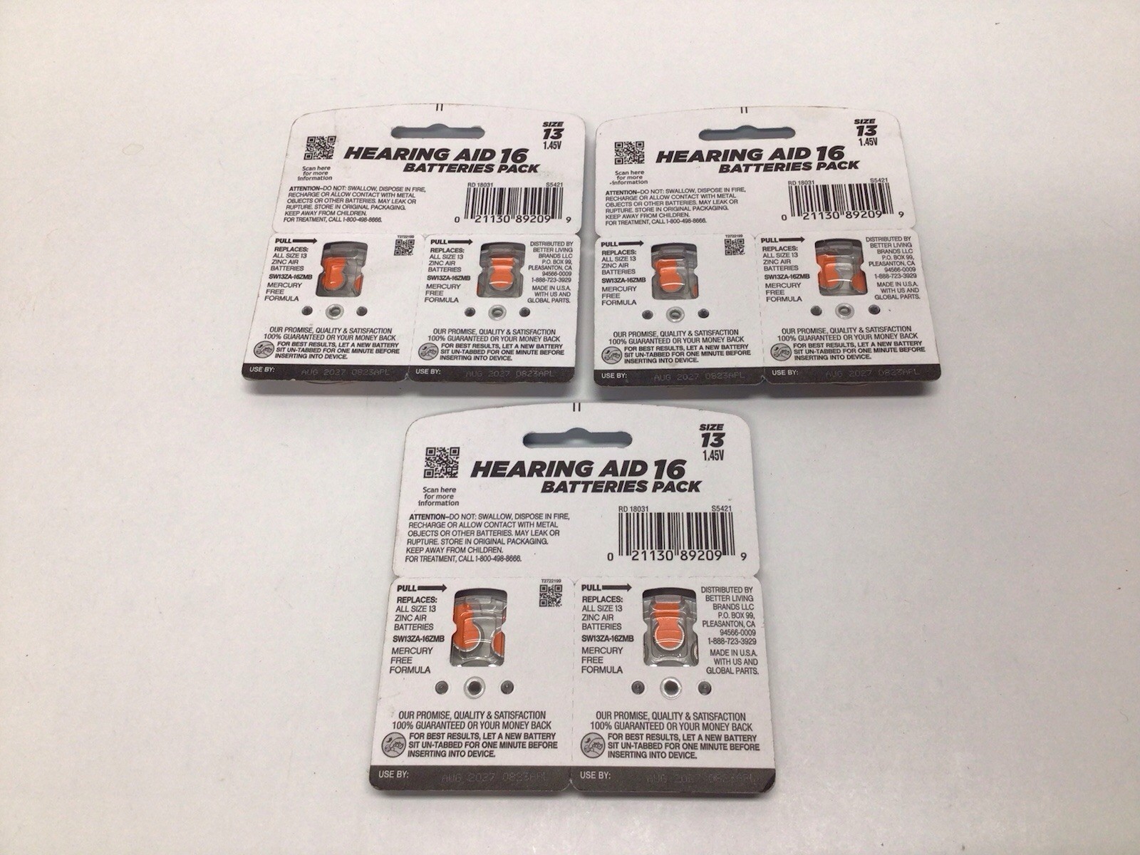 3 Packs 48Pcs Signature SELECT Batteries Hearing Aid Optimum Performance Size 13