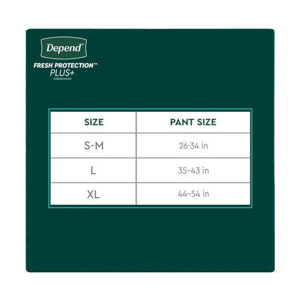 Depend Fresh Protection Plus Incontinence Underwear for Men, Ultimate Absorbency
