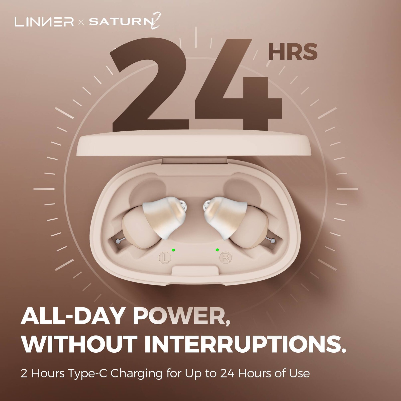 LINNER – Saturn 2 OTC Rechargeable Hearing Aids for Seniors, Discreet & Noise…