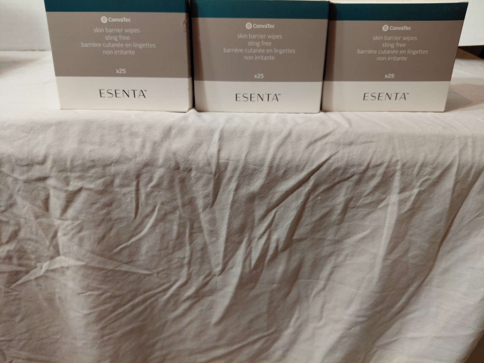 ConvaTec 423392 Esenta Skin Barrier Wipes, Sting-Free, 25-Pack, Lot of 3 NEW