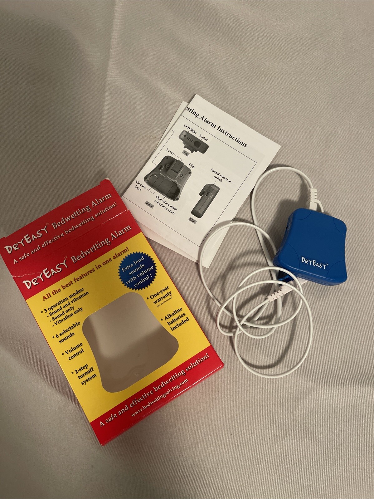 DryEasy Bedwetting Alarm Sounds and Vibration Potty Training Solution