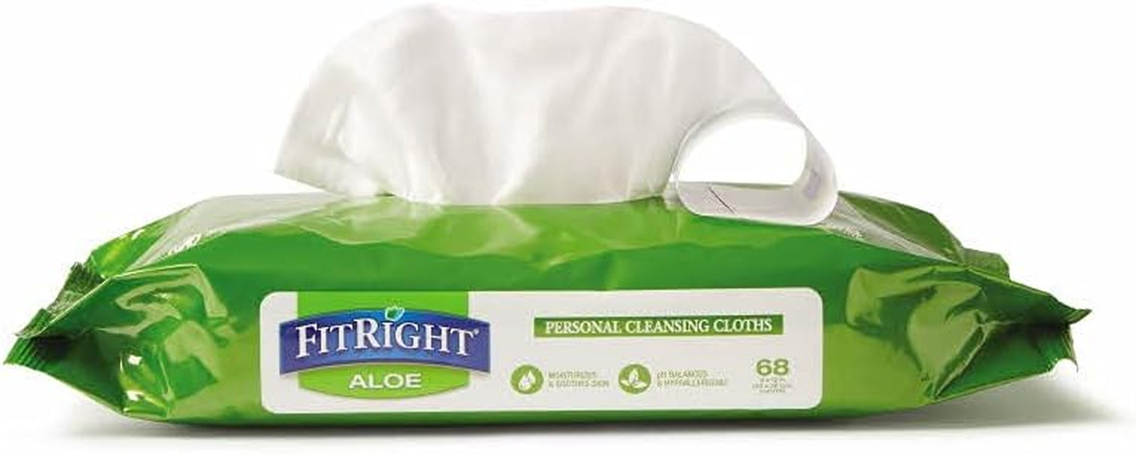 Fitright Aloe Personal Cleansing Cloth Wipes, Scented, 8 X 10 Inch Adult Large I