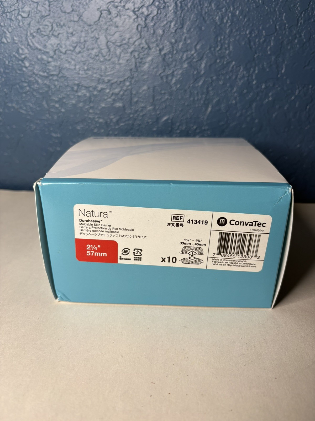8-Convatec Natura 413419 Moldable Skin Barrier 2 1/4 57mm Exp 10/2030