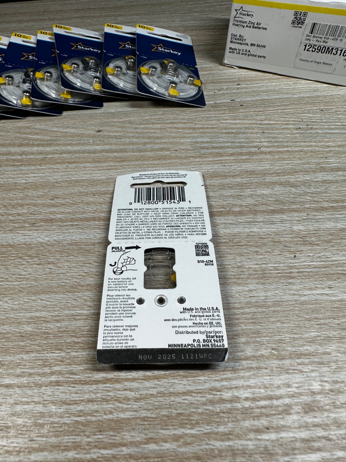 Starkey Hearing Aids Batteries Size 10, Pack of 10