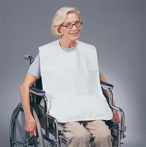 Barrier Bib with Catch Pocket 18” W x 30” L