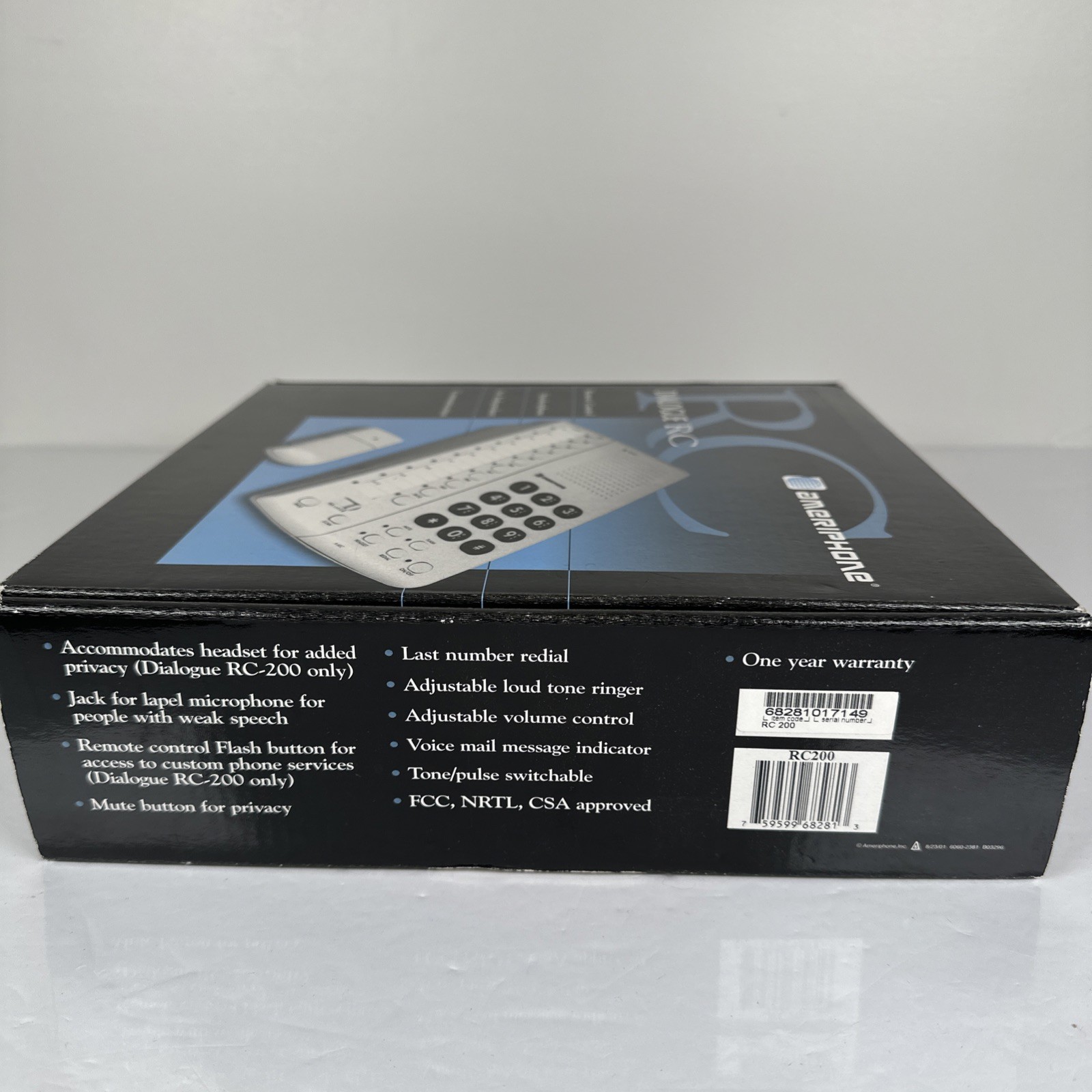 Ameriphone Dialogue RC-200 Hearing Impaired Telephone Base Unit RC200 RemoteREAD