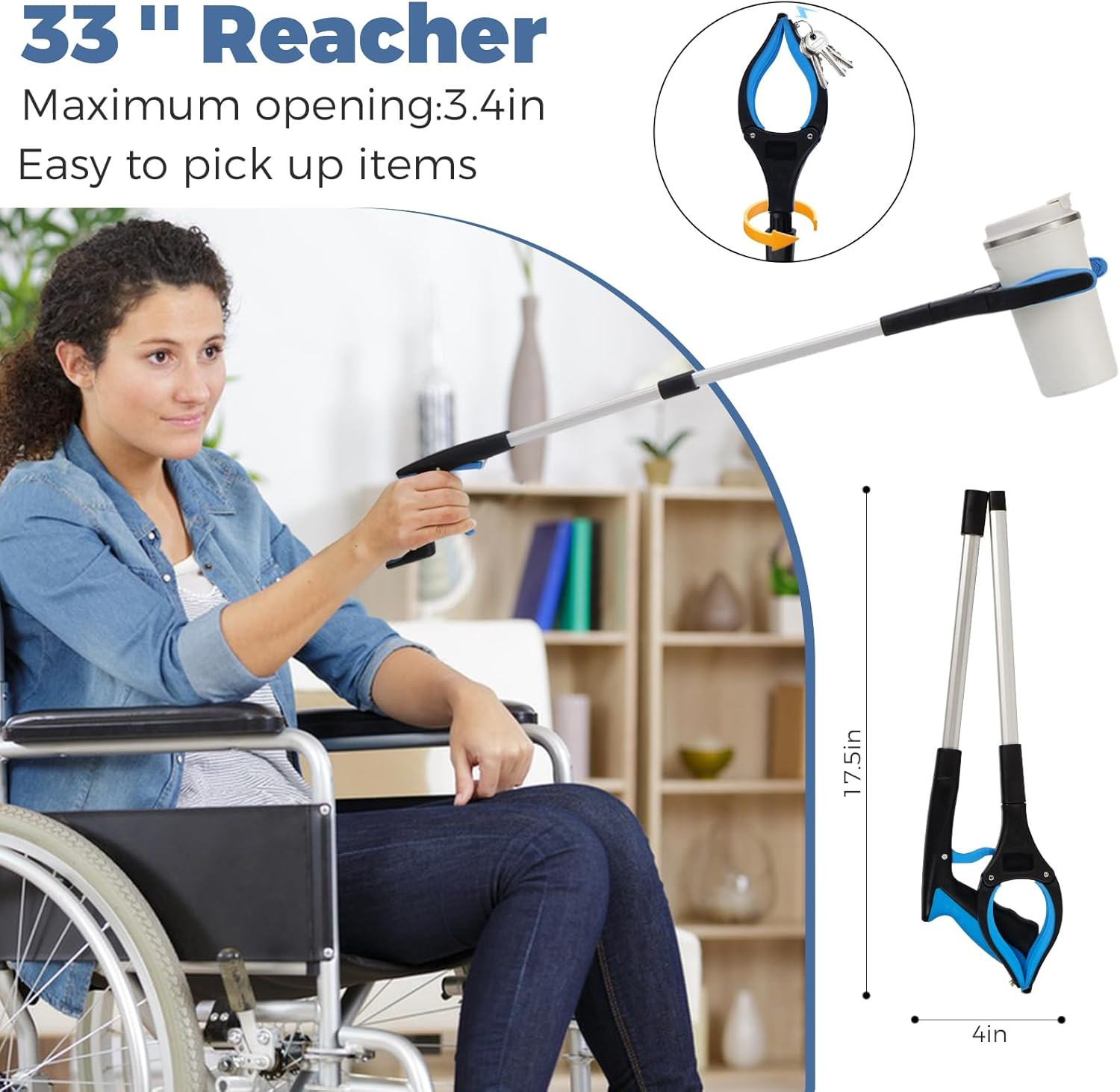 6 PC Hip Replacement Recovery Kit for Elderly and Knee Back Surgery Patients wit