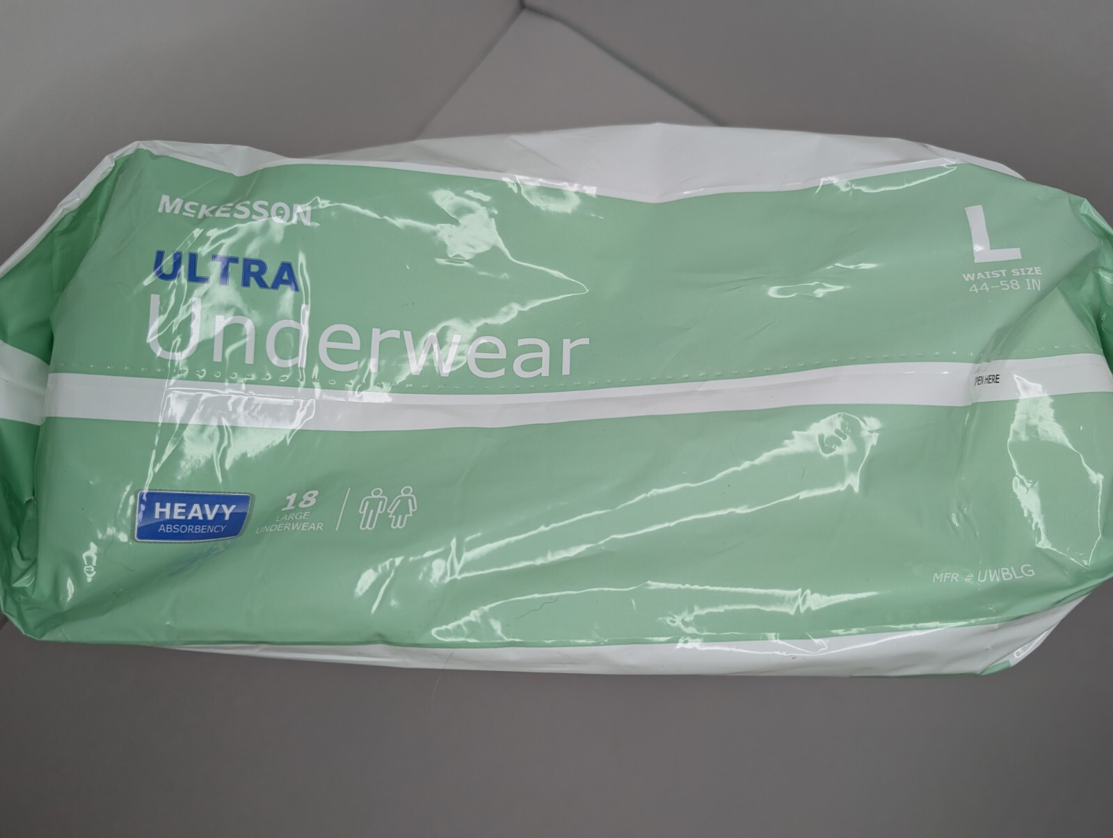 McKesson Ultra Underwear Heavy Absorbency 18 Pack Large Waist Size 44″-58″