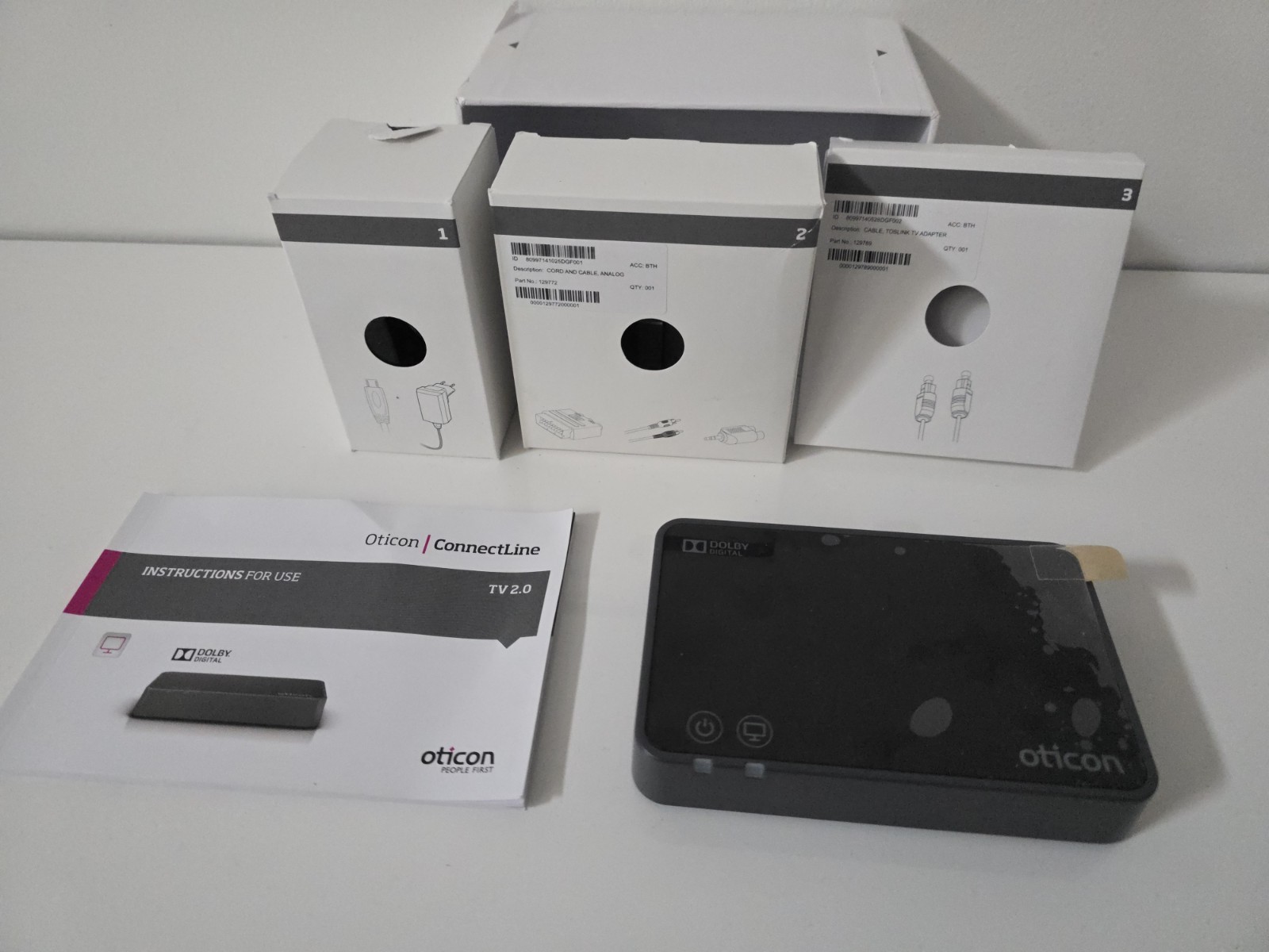 Oticon Connectline TV Adapter 2.0 Digital Hearing Aid Streaming BS-F200 Open Box