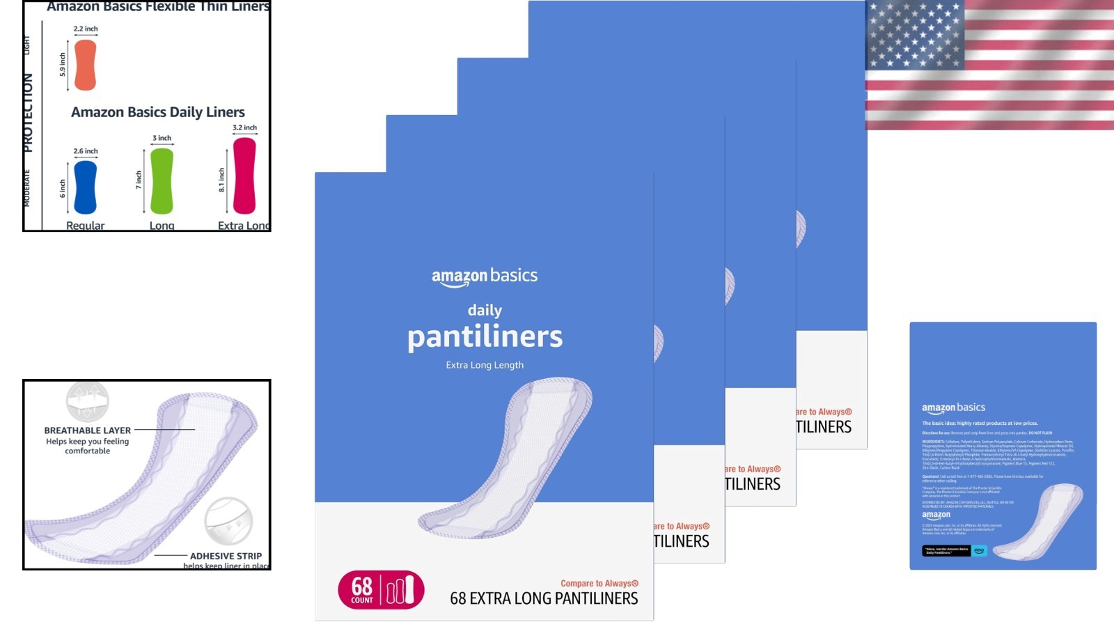 Comfortable Daily Pantiliners – Extra Long, Unscented, 272 Count Packs for Women