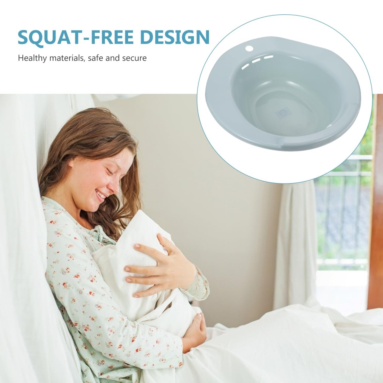 Healifty Portable Sitz Bath For Toilet Seat Postpartum Care And Steam Basin