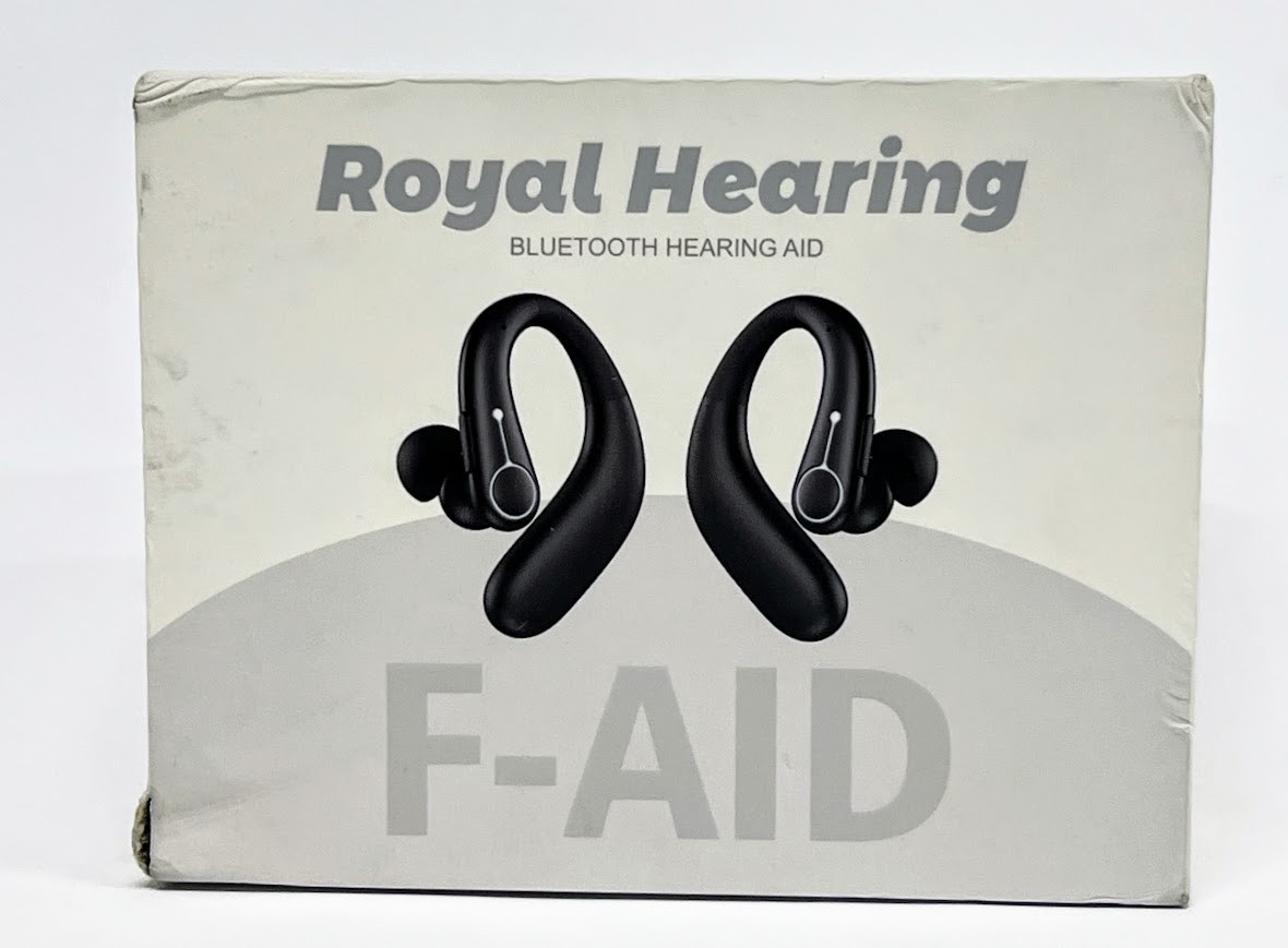 Royal Hearing F-Aid Bluetooth Rechargeable Hearing Aids w/ Charging Case