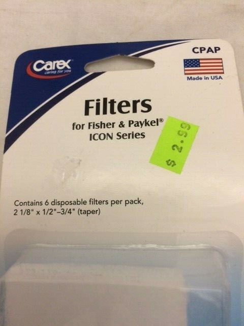 Carex Filters for Fisher Paykel ICON Series CPAP C12500 (6 filters)