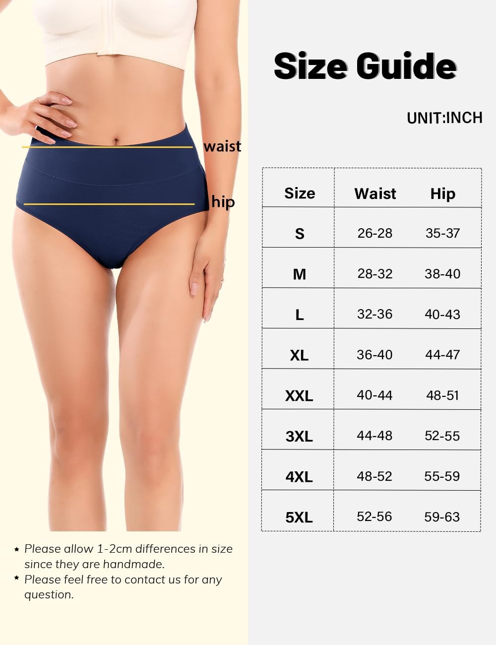 High Absorbency Leakproof Incontinence Underwear for Women, Plus Size, 3 Pack
