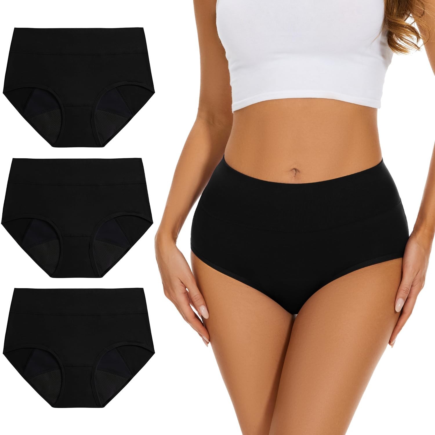 Allbase Incontinence Underwear Womens High Absorbency Period Panties Leakproof M