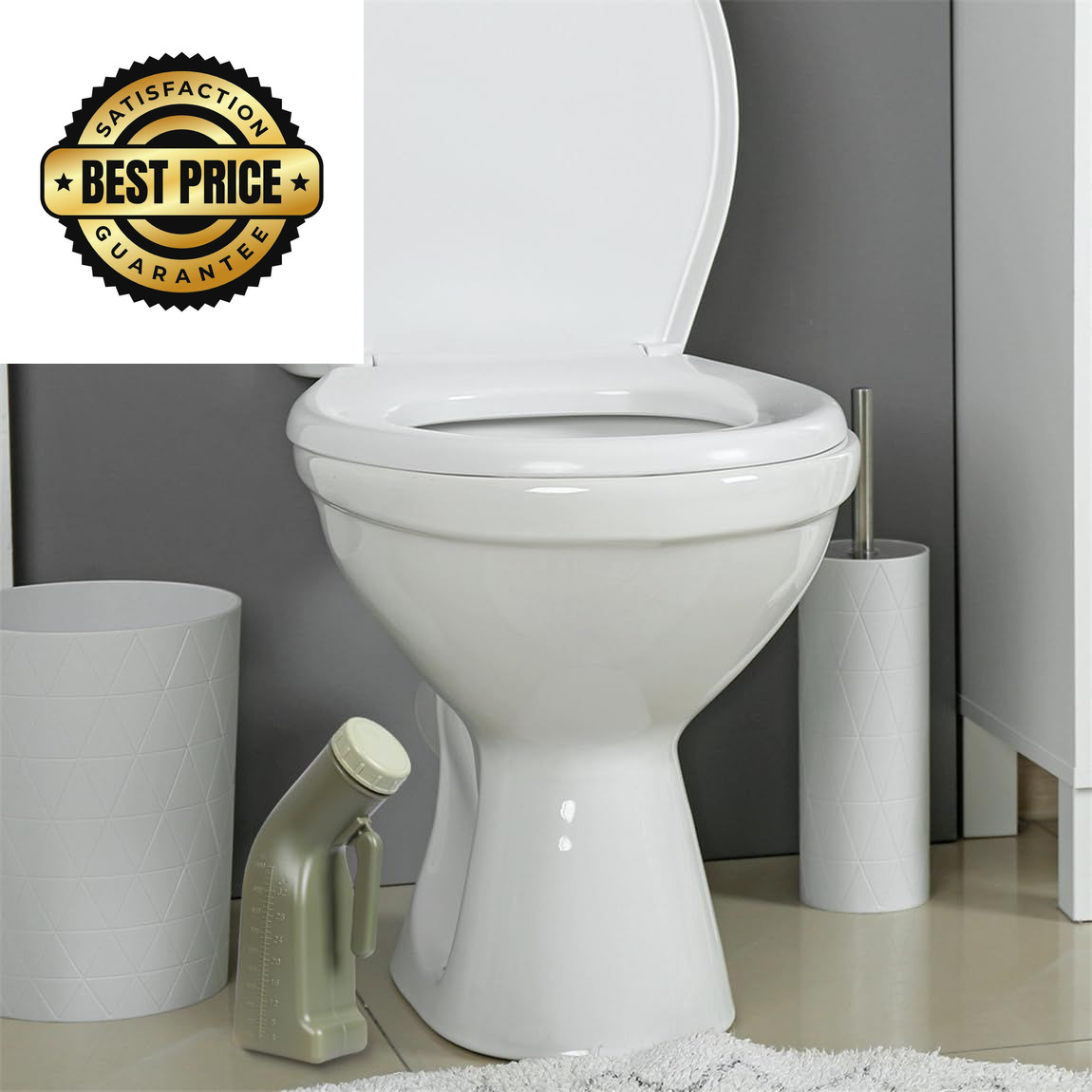 Urinals for Men Male Urinal Bottle Spill Proof with 23 X 13.5 X 8CM, Green