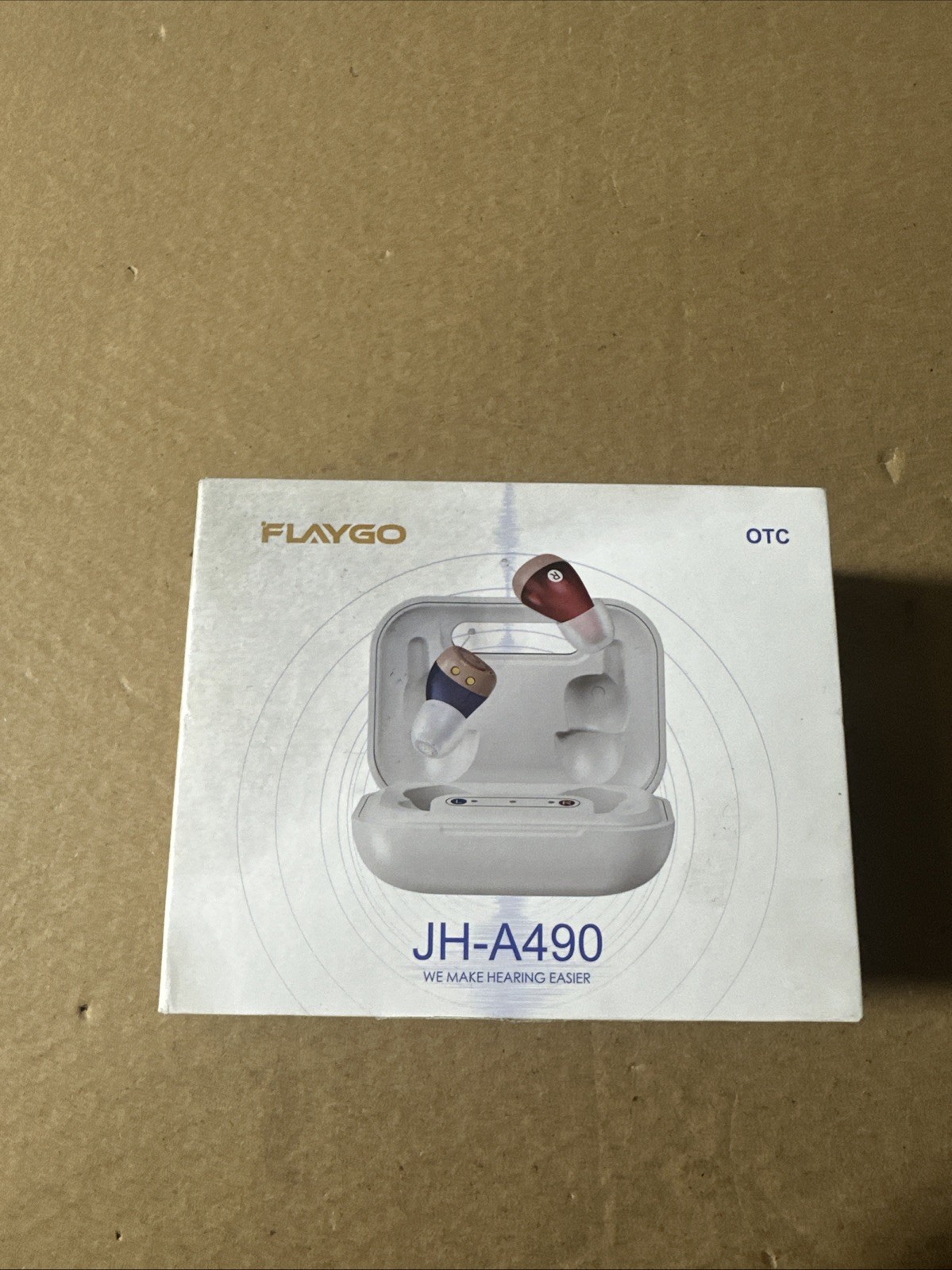 Hearing Aid OTC Model JH-A490- Damaged Box- Used
