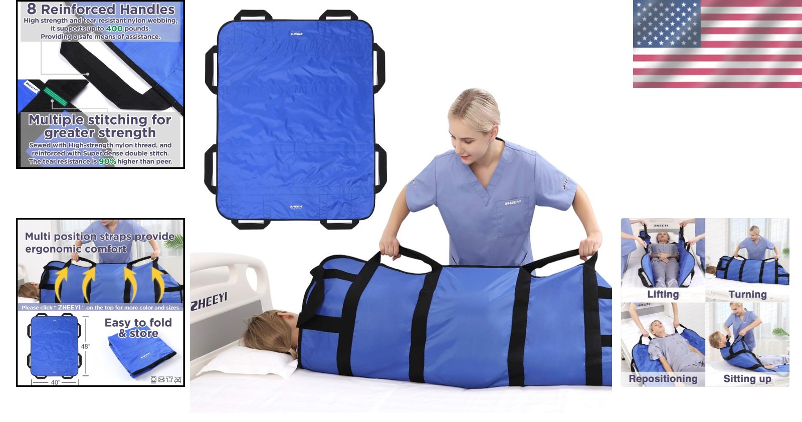 Innovative 48″ x 40″ Reusable Transfer Sheet with Heavy-Duty Reinforced Handles
