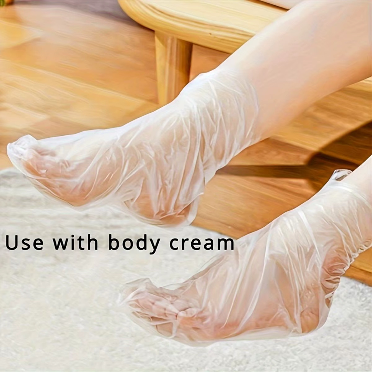 100Pcs (50 Pairs) Disposable foot film cover,anti cracking plastic bag household