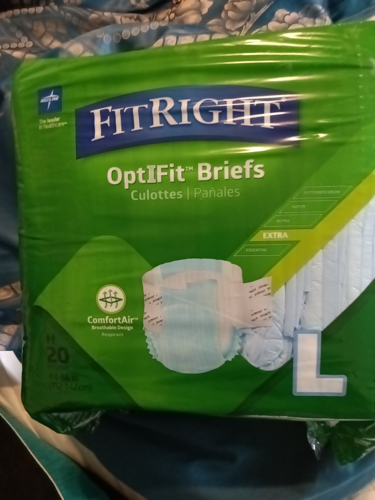 Medline FitRight Disposable Briefs – 20 Count 44-56 Inches
