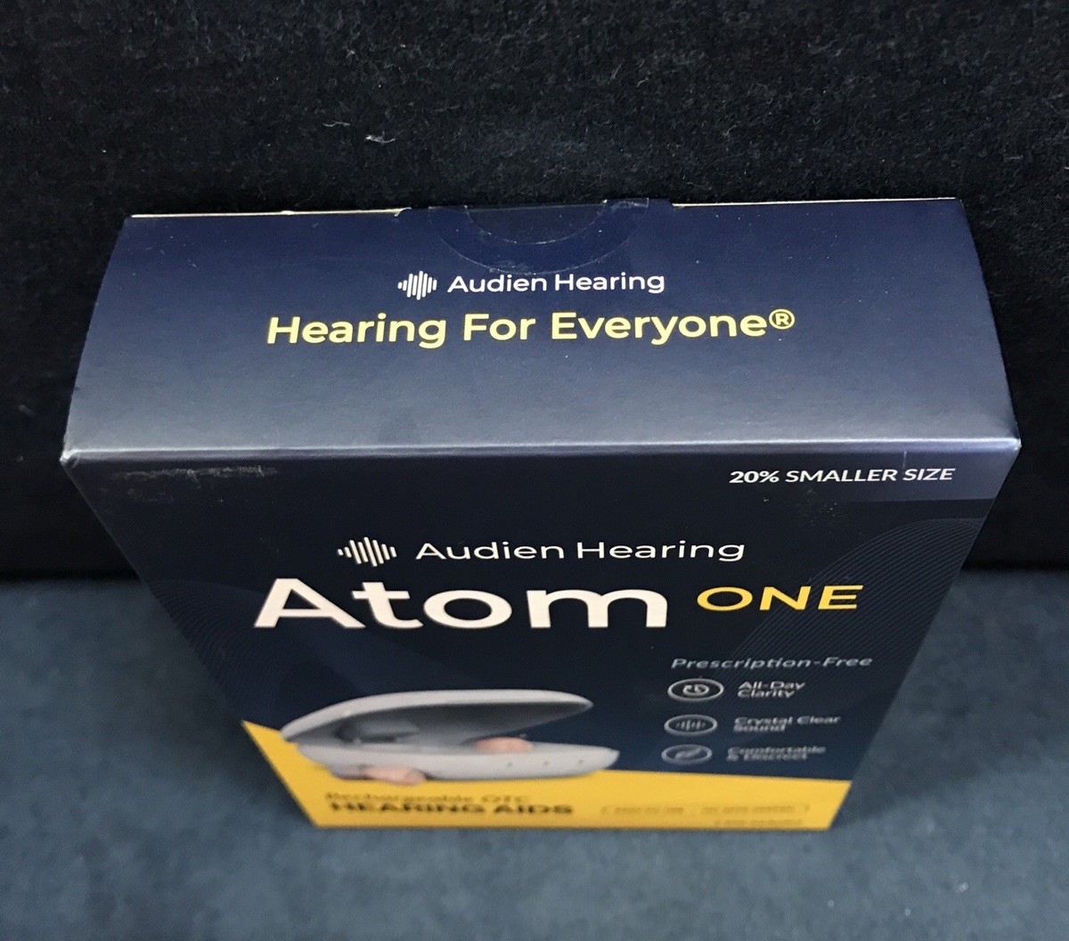 Audien Atom One OTC Hearing Aids Wireless, Rechargeable, Beige