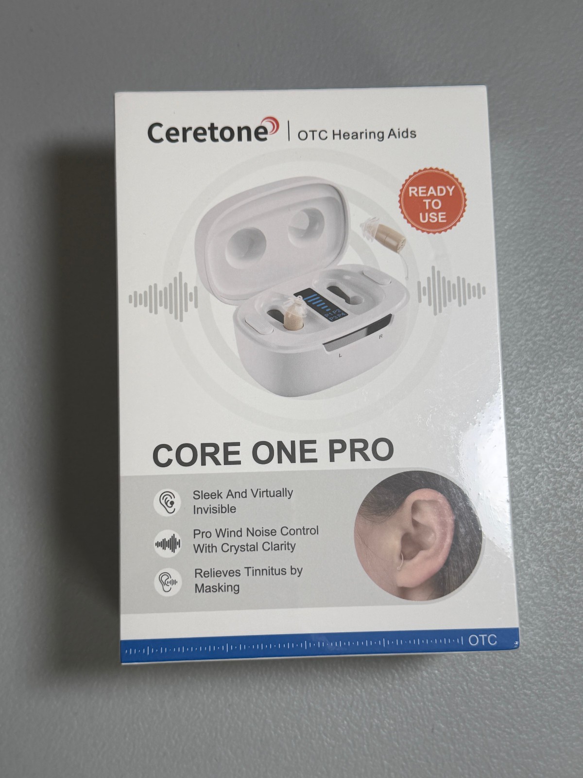 NEW Sealed Ceretone Core One Pro CE-A90A Hearing Aids CIC Invisible Rechargeable