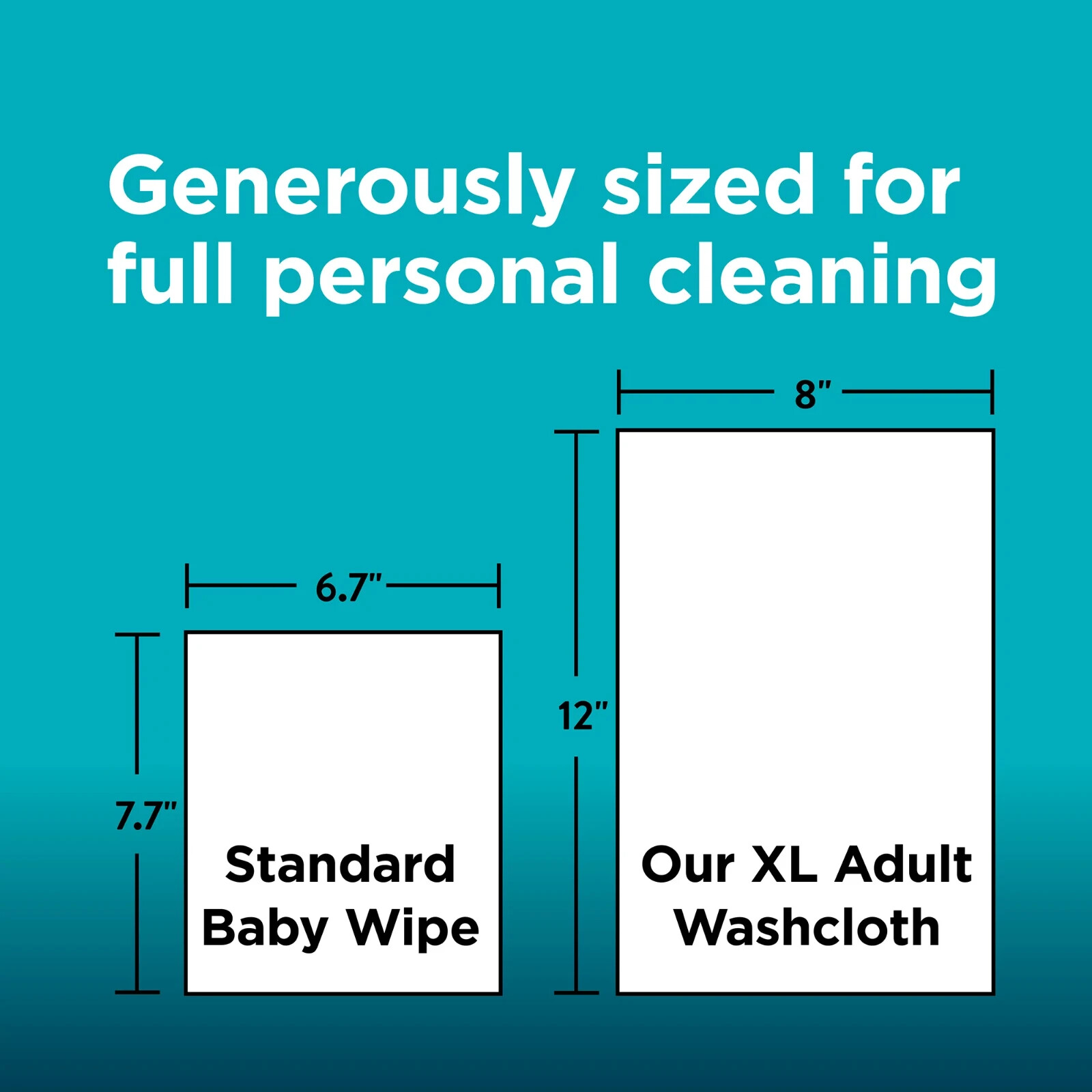 Assurance XL Disposable Washcloths – 384 Ct (4×96 Pack) Premium, Extra-Large Sz